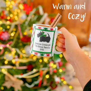 Customized Black Scottie Dog Christmas Coffee Mug