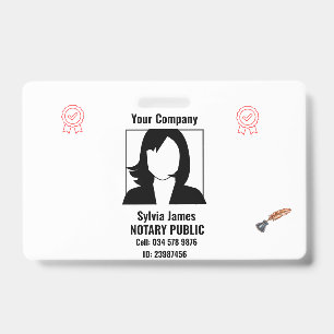 Customized Black & White Employee ID Badge