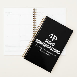 Customized Black White Technology Company 2027 Planner