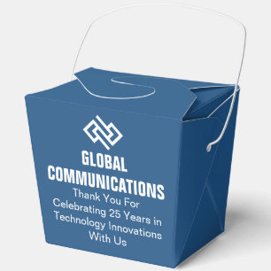 Customized Blue Company Anniversary Party Fortune Favor Boxes