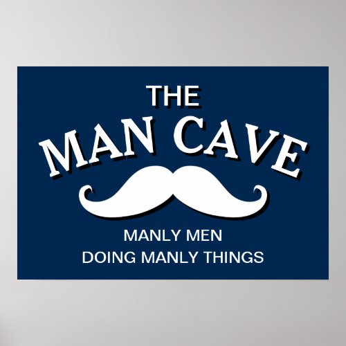 Customized Blue Funny Man Cave Sign