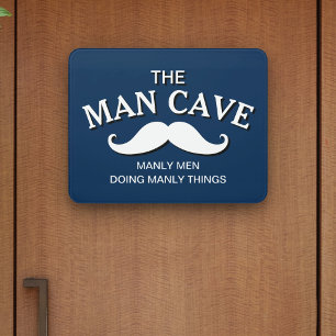 Customized Blue Funny Man Cave Sign