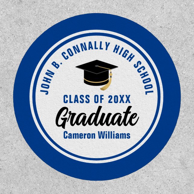Customized Blue Graduate 2026 Graduation Patch (Front)
