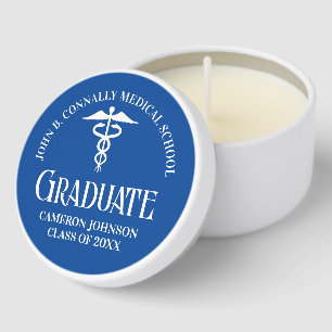 Customized Blue Medical School Graduation Party Mini Candle Favors