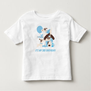 Customized Blue Puppy Dog Birthday Tshirt