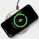 Customized Blush Pink Pretty Glitter Monogram Name Wireless Charger (Phone)
