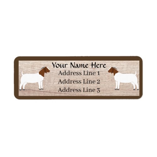 Customized Boer Goat Herd Return Address Label