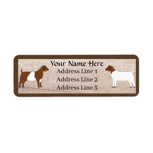 Customized Boer Goat Herd Return Address Label