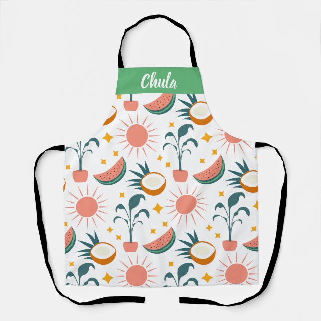 Customized Boho Style Print All Over Apron (Front)