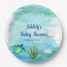 Customized Boys Sea Turtle Baby Shower