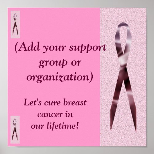 Customized Breast Cancer Awareness Poster zazzle_print