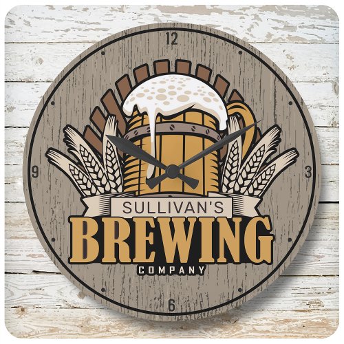 Customized Brewery Craft Beer Brewing Company Bar Large Clock
