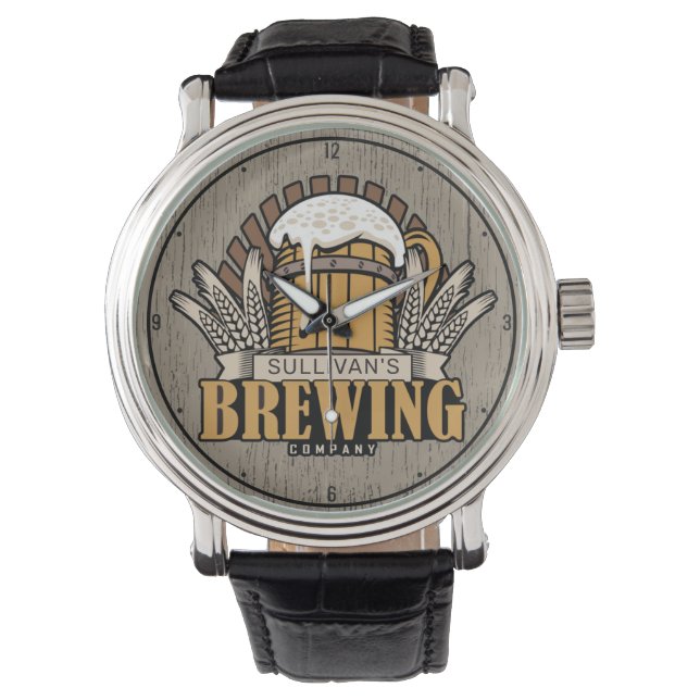 Customized Brewery Craft Beer Brewing Company Bar Watch (Front)