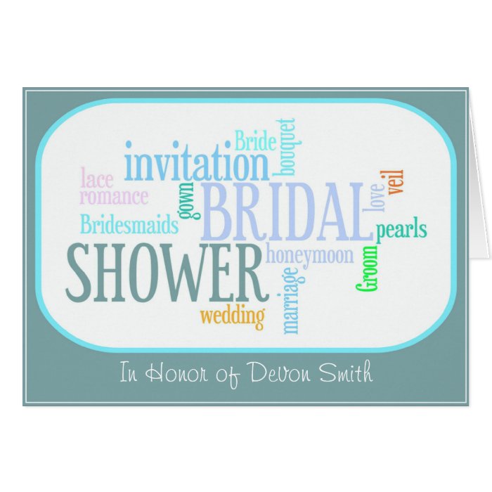 Customized Bridal Shower Invitation Cards