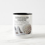 Customized Bridesmaid Gift Two-Tone Coffee Mug<br><div class="desc">Celebrate your bridal squad with this beautifully customized bridesmaid mug! Featuring a stunning illustration of elegant high heels paired with a delicate bouquet, this unique mug is the perfect way to thank your bridesmaids for standing by your side on your special day. Each mug is fully customizable, allowing you to...</div>