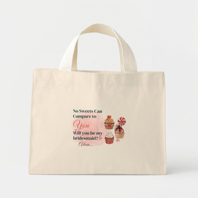 Customized Bridesmaid Proposal Gift Tote Bag (Front)