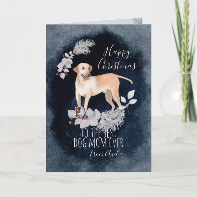 Customized Broholmer Mastiff Christmas Holiday Card (Front)