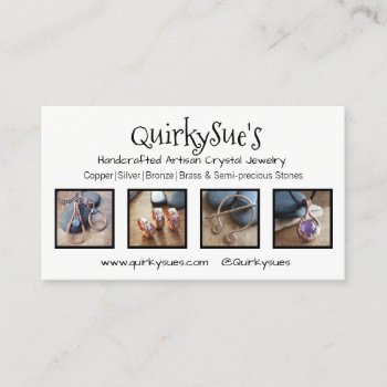 Customized Business Card With 4 Product Photos by PartyHearty at Zazzle