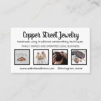 Customized Business Card With 4 Product Photos by PartyHearty at Zazzle