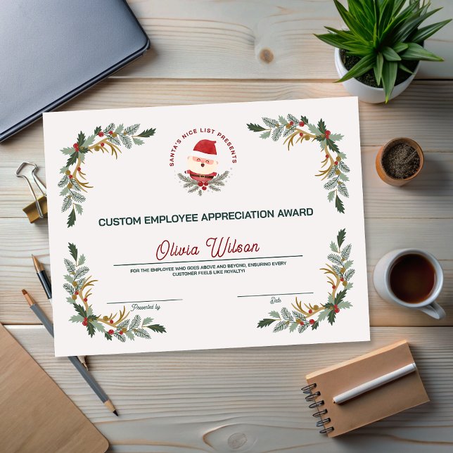 Customized Business Holiday Employee Award (Customized Business Holiday Employee Award)