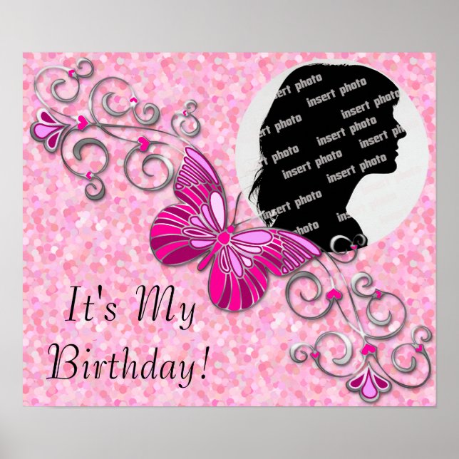 Customized Butterfly Birthday Poster (Front)