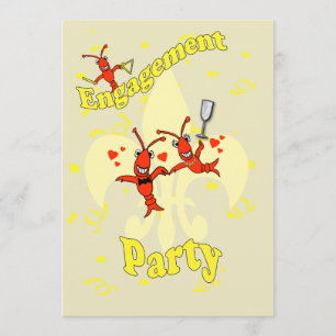 Customized Cajun Crawfish Engagement Party Invitation