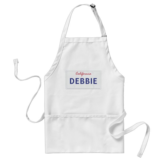 Customized California License Plate Adult Apron (Front)