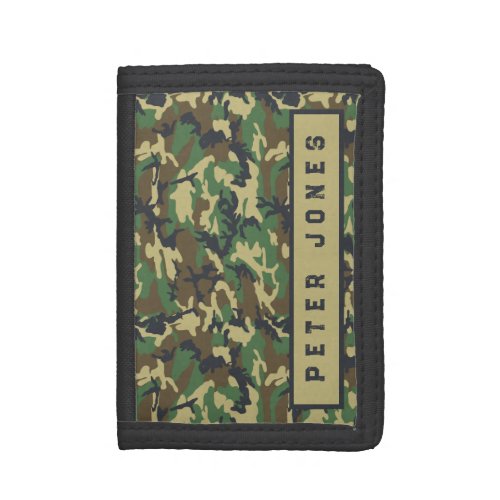 Customized Camo Wallet Camouflage Tri Fold Wallet