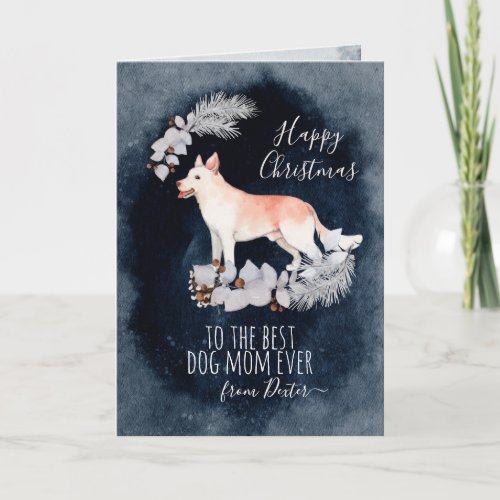 Customized Canaan Dog Mom Christmas Holiday Card