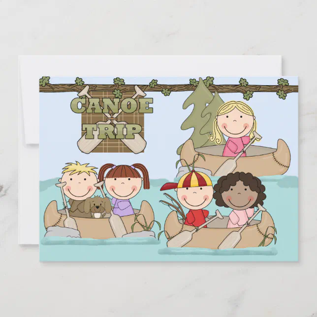 Customized Canoe Trip Birthday Invitation | Zazzle