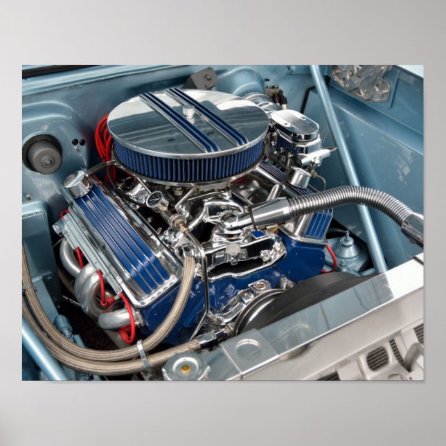 Customized Car Engine Poster (Front)