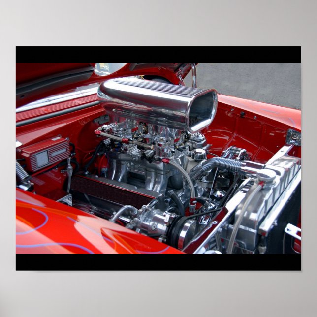 Customized Car Engine Poster (Front)