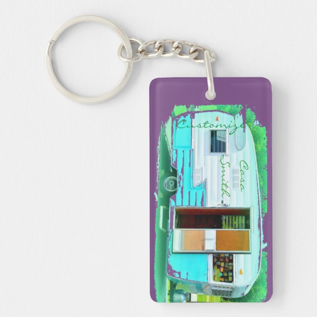 Customized caravan gypsy casa keychain (Front)