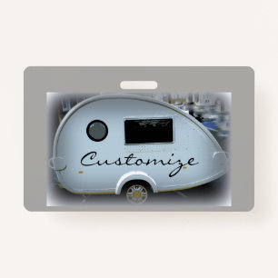 Customized caravan teardrop camper badge
