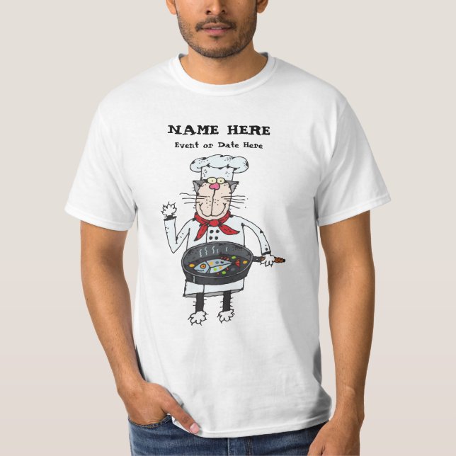 Customized Cartoon Chef T Shirt (Front)