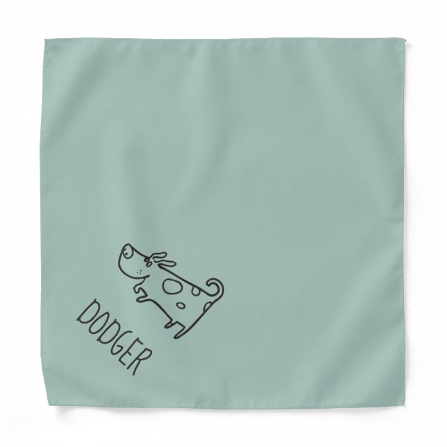 Customized Cartoon Dog Bandana (Front)