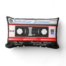 Customized Cassette Mixtape Birth, Any Day Pillow