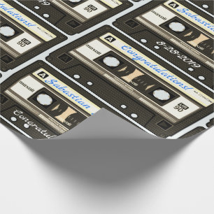 Customized Cassette Mixtape Custom Name, Occasion Wrapping Paper