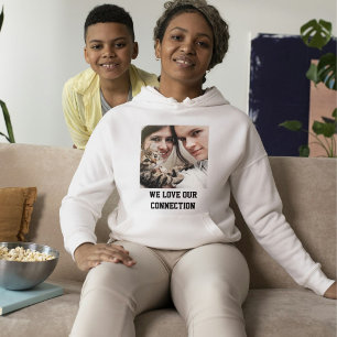 Customized Cat Lover Ash Black Family Pet Photo Hoodie