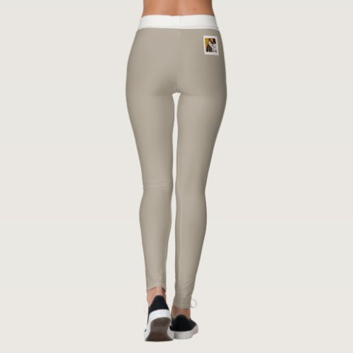 Customized Cat Lover Pet Mom Warm Taupe Neutral Leggings