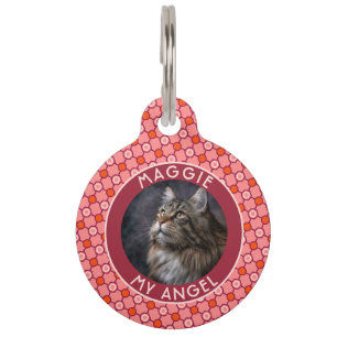 Customized Cat Lover Present Hexagon Motif Pet ID Tag