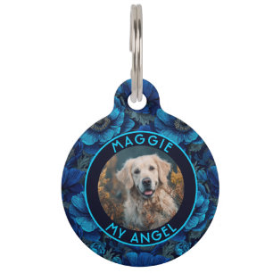 Customized Cat Mom Gift Anemones Flower Pet ID Tag