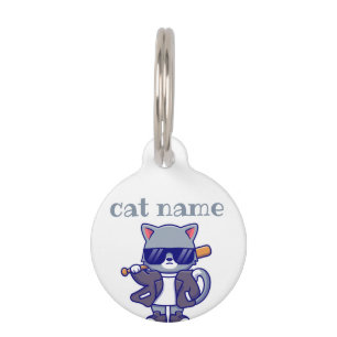 customized cat name and lost details black Cat Pet Pet ID Tag
