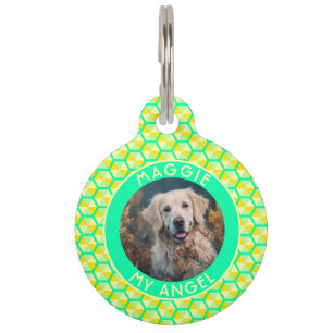 Customized Cat Owner Gift Honeycomb Print Pet ID Tag