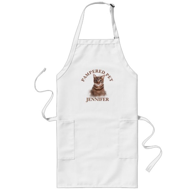 Customized  Cat Pet Groomer Apron (Front)