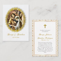 Customized Catholic Wedding Prayer Card
