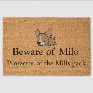 Customized Chihuahua dog name Coir Mat