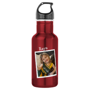 Customized Child's Photo and Name Stainless Steel Water Bottle