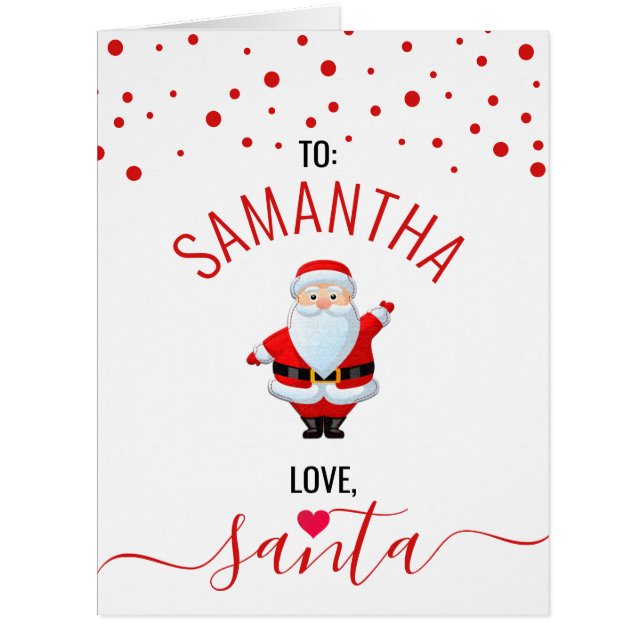 Customized Christmas Card from Santa (Front)
