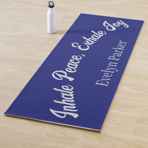 Customized Christmas Midnight Blue Silver Sparkle Yoga Mat